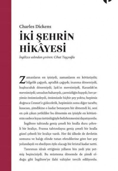 İki Şehrin Hikayesi