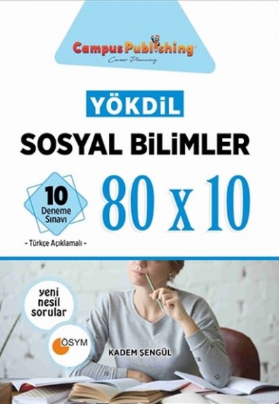 YÖKDİL Sosyal Bilimler 80x10 10 Deneme Toplam 800 Soru