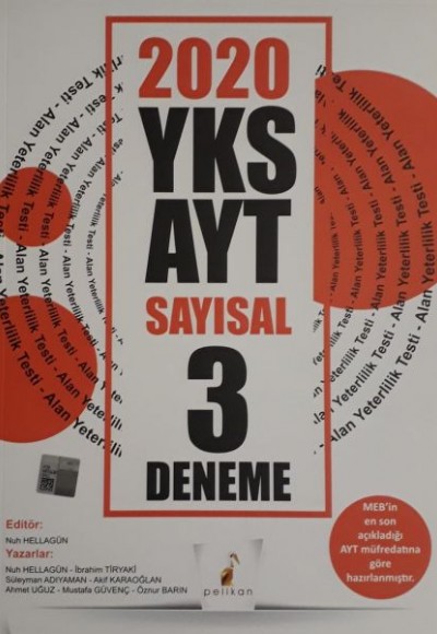 Pelikan 2020 YKS AYT Sayısal 3 Deneme (Yeni)