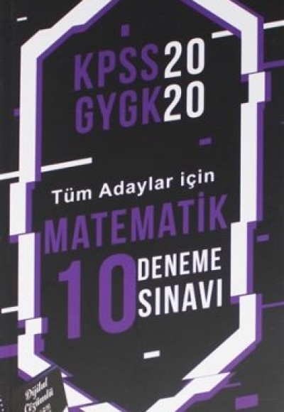 Pelikan KPSS 2020 GYGK - Tüm Adaylar İçin Matematik 10 Deneme Sınavı (Yeni)