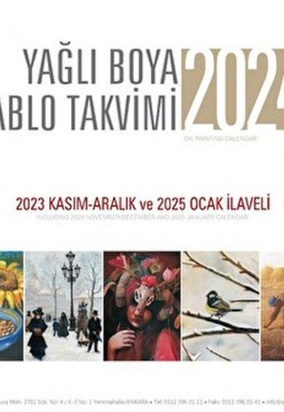 Yağlı Boya Tablo Takvimi 2024 Duvar Takvimi