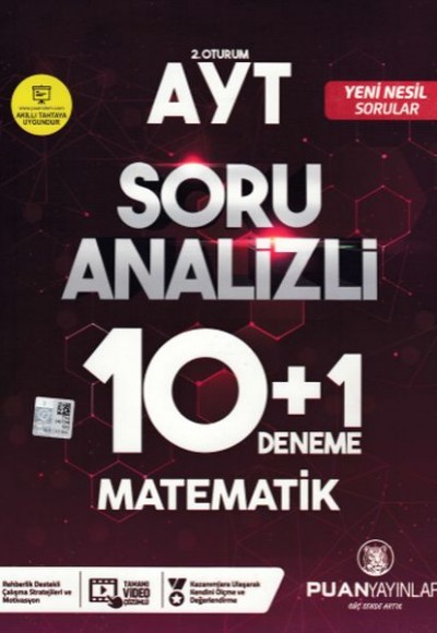 Puan AYT 2. Oturum Soru Analizli 10+1 Deneme Matematik  (Yeni)