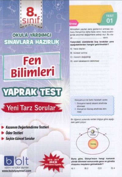 Bulut 8. Sınıf Fen Bilimleri Yaprak Test