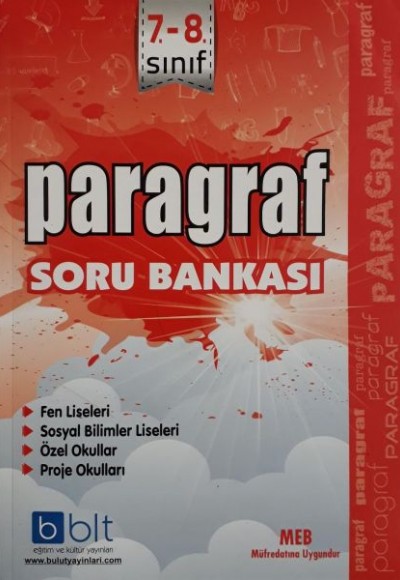 Bulut 7 - 8. Sınıf Paragraf Soru Bankası