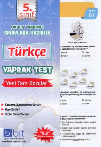 Bulut 5. Sınıf Türkçe Yaprak Test (Yeni)