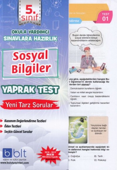 Bulut 5. Sınıf Sosyal Bilimler Yaprak Test (Yeni)