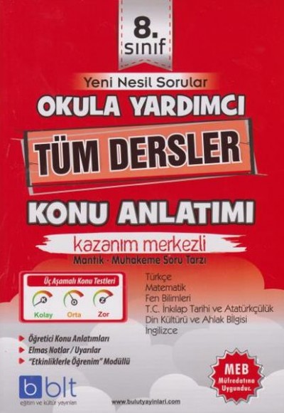 Bulut 8.Sınıf Tüm Dersler Konu Anlatımı Mantık-Muhakeme Soruları (Yeni)