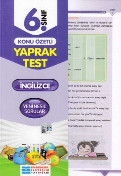 Evrensel 6. Sınıf İngilizce Konu Özetli Yaprak Test (Yeni)