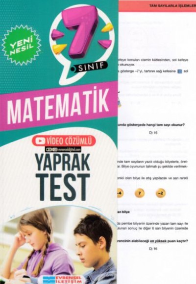 Evrensel İletişim 7. Sınıf Matematik Yeni Nesil Video Çözümlü Yaprak Test