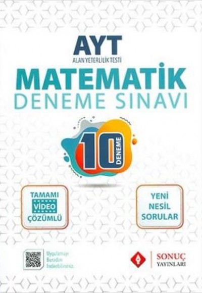 Sonuç AYT Matematik Tamamı Çözümlü 10 Deneme (Yeni)