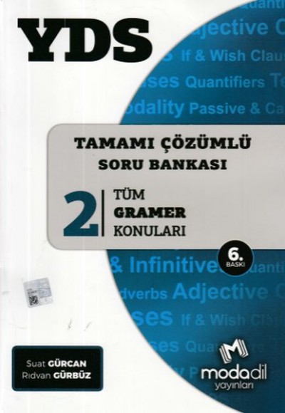 Modadil YDS Tamamı Çözümlü Soru Bankası Serisi 2 (Yeni)