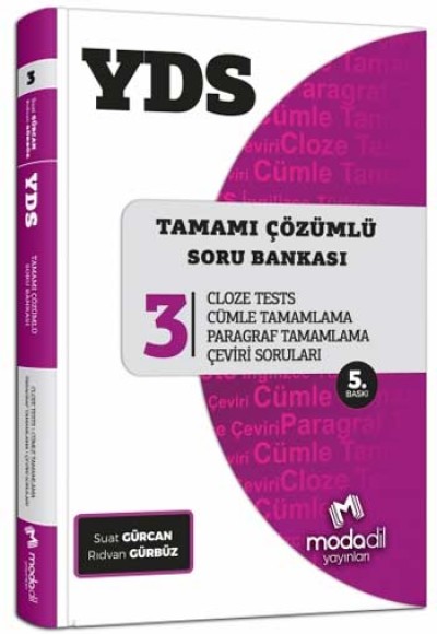 Modadil YDS Tamamı Çözümlü Modüler Soru Bankası Serisi 3 (Yeni)