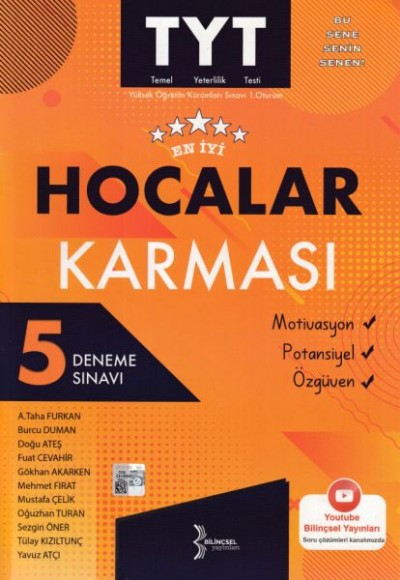 Bilinçsel 2021 TYT En İyi Hocalar Karması 5 Deneme Sınavı (Yeni)