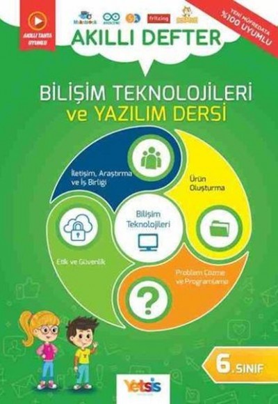 Yetsis Yayınları 6. Sınıf Bilişim Teknolojileri ve Yazılım Dersi Akıllı Defter