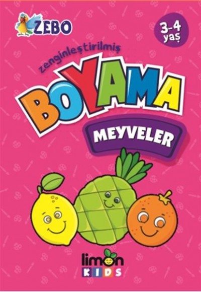 Zenginleştirilmiş Boyama - Meyveler 3-4 Yaş