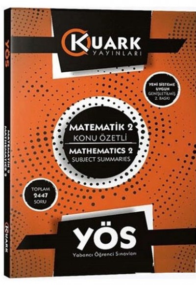 Kuark YÖS Matematik 2 Konu Özetli Soru Bankası