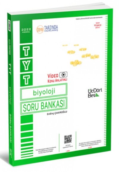 Üç Dört Beş 2022 TYT Biyoloji Soru Bankası