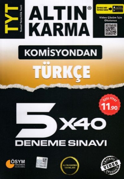 Altın Karma Komisyondan TYT Türkçe 5X40 Deneme Sınavı (Yeni)