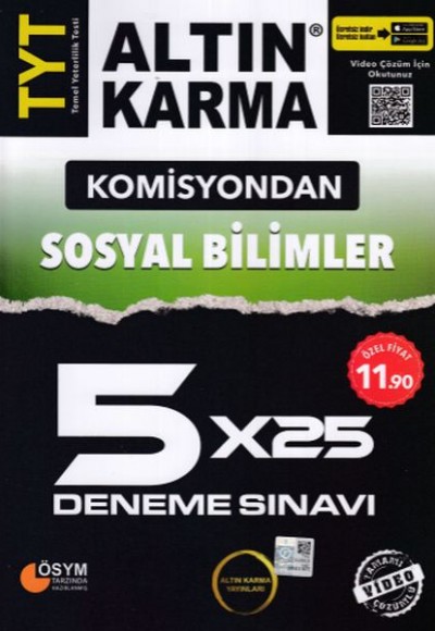 Altın Karma Komisyondan TYT Sosyal Bilimler 5x25 Deneme Sınavı (Yeni)