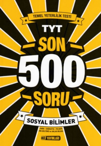 Hız TYT Sosyal Bilimler Son 500 Soru (Yeni)