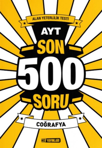 Hız AYT Son 500 Soru Coğrafya (Yeni)