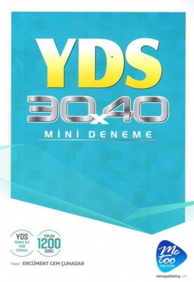 Me Too Publishing YDS 30x40 Mini Deneme