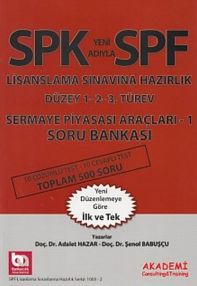 SPK-SPF Sermaye Piyasası Araçları 1 Soru Bankası