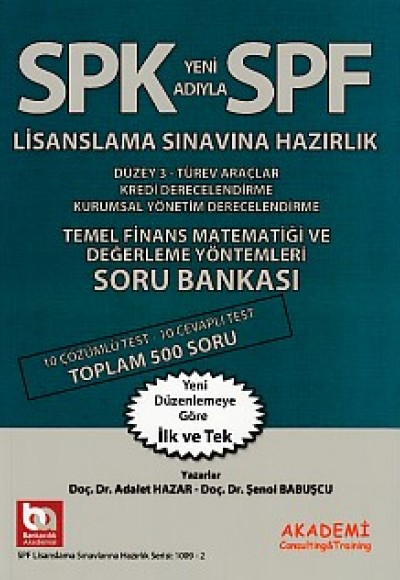 SPK-SPF Temel Finans Matematiği ve Değerleme Yöntemleri Soru Bankası