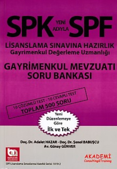 SPK-SPF Gayrimenkul Mevzuatı Soru Bankası
