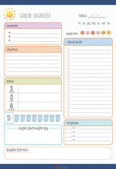Günlük Organizer Bloknot - Günlük Hayatı Planlayan Bir Kurtarıcı