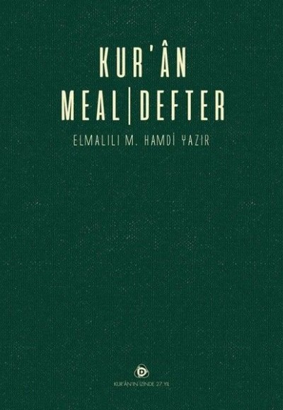 Kur'an Meal-Defter (Ciltli)