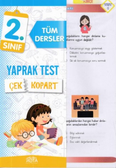 Rota 2.Sınıf Tüm Dersler Çek Kopart Yaprak Test (Yeni)