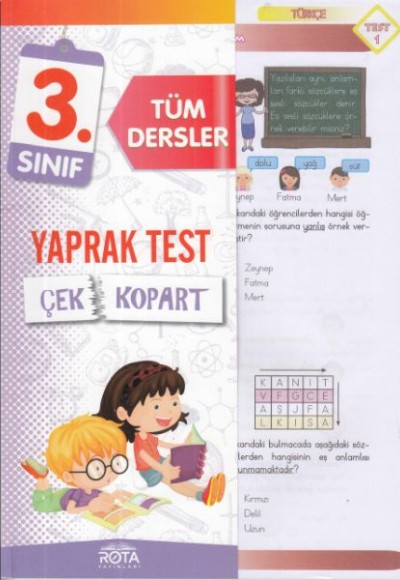 Rota 3.Sınıf Tüm Dersler Çek Kopart Yaprak Test (Yeni)