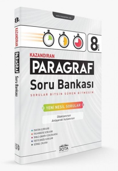 Rota 8. Sınıf Kazandıran Paragraf Soru Bankası (Yeni)