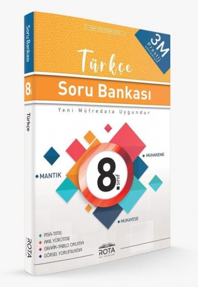 Rota 8.Sınıf Türkçe Soru Bankası 3M Prestij (Yeni)