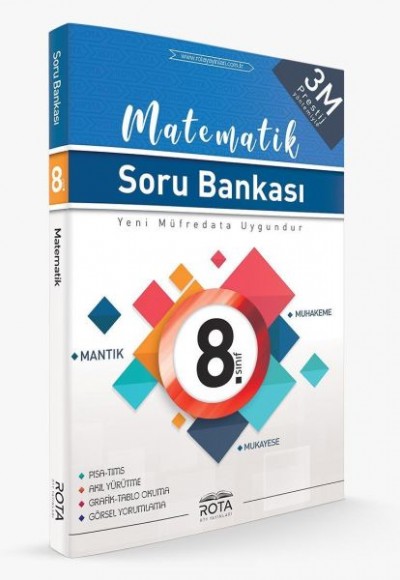 Rota 8.Sınıf Matematik Soru Bankası 3M Prestij(Yeni)
