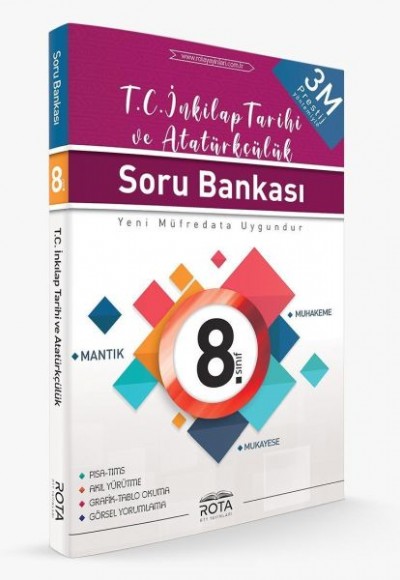 Rota 8.Sınıf T.C İnkilap Tarihi ve Atatürkçülük Soru Bankası 3M Prestij (Yeni)