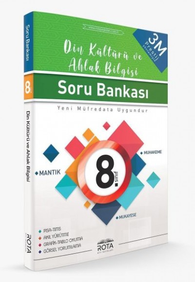 Rota 8. Sınıf Din Kültürü ve Ahlak Bilgisi Soru Bankası 3M Prestij (Yeni)