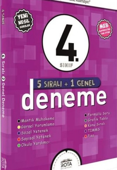 Rota 4.Sınıf 5 Sıralı 1 Genel Deneme (Yeni)