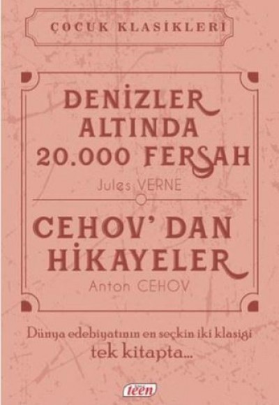 Çocuk Klasikleri - Denizler Altında 20.000 Fersah - Cehovdan Hikayeler (Ciltli)