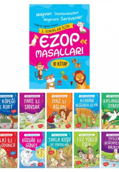 Ezop Masalları  - Büyük Boy 10 Kitap Takım