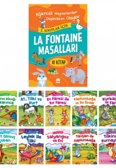 La Fontaine Masalları (10 Kitap Takım - Büyük Boy)