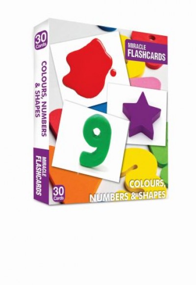 Miracle Flashcards Colours, Numbers and Shapes (30 Cards)