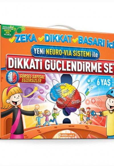 Yeni Neuro Vıa Sistemi ile Dikkati Güçlendirme Seti - Görsel-Sayısal-Egzersizler 6 Yaş