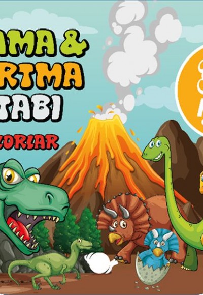 Dinozorlar Boyama ve Çıkartma Kitabı