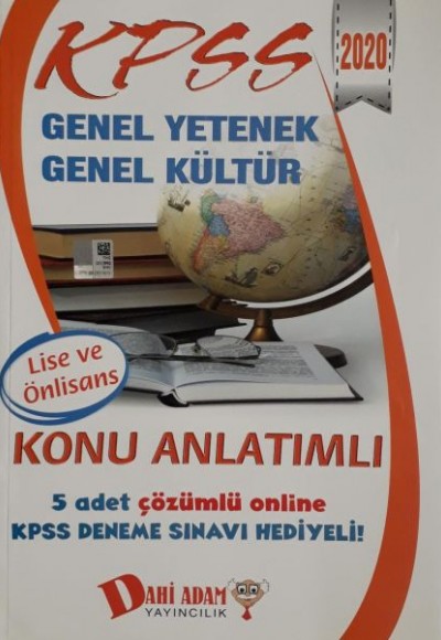 Dahi Adam 2020 KPSS Genel Yetenek Genel Kültür Lise Önlisans Konu Anlatımlı (Yeni)