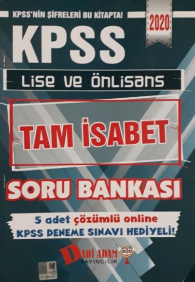 Dahi Adam KPSS 2020 Lise ve Önlisans Tam İsabet Soru Bankası (Yeni)