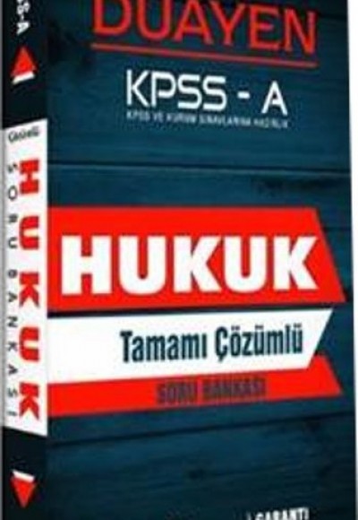 KPSS A Hukuk Duayen Tamamı Çözümlü Soru Bankası