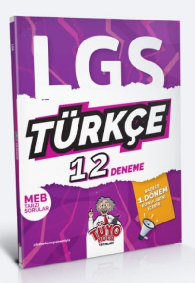 Tüyo Hoca LGS 8. Sınıf (1. Dönem) Türkçe 12 Deneme