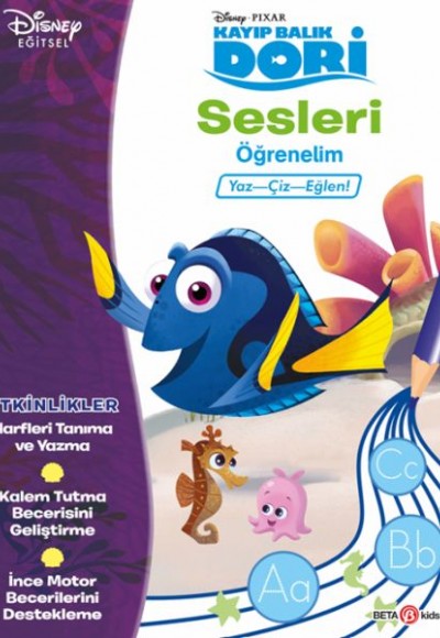 Disney Kayıp Balık Dori Sesleri Öğrenelim Yaz-Çiz-Eğlen!